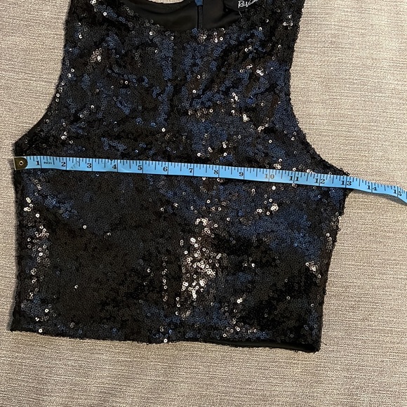 Sequin black crop top - Picture 4 of 5